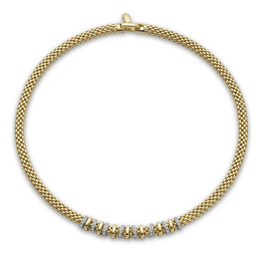 Fope Virginia 18ct Yellow Gold 0.32ct Diamond Necklace