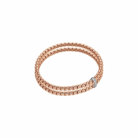 Fope 18ct Rose Gold 0.10ct Diamond  Eka Flex'it Bracelet