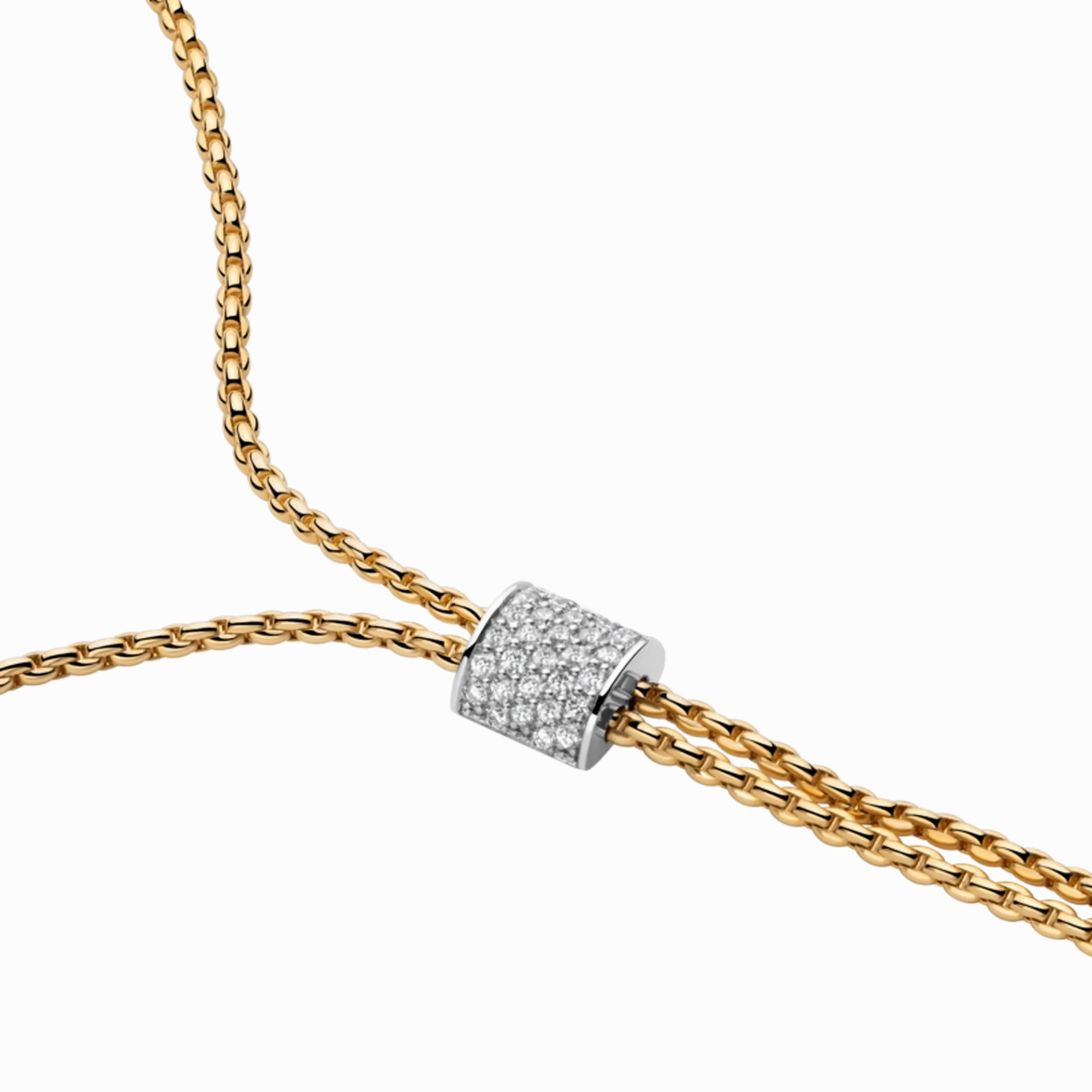 Fope 18ct Yellow Gold 0.48ct Diamond Aria Necklace