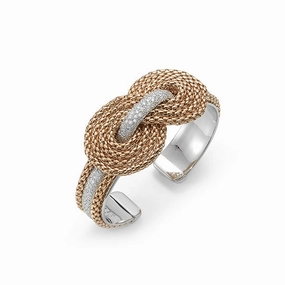 Fope Circe 18ct Rose Gold 3.67ct Diamond Knot Bangle