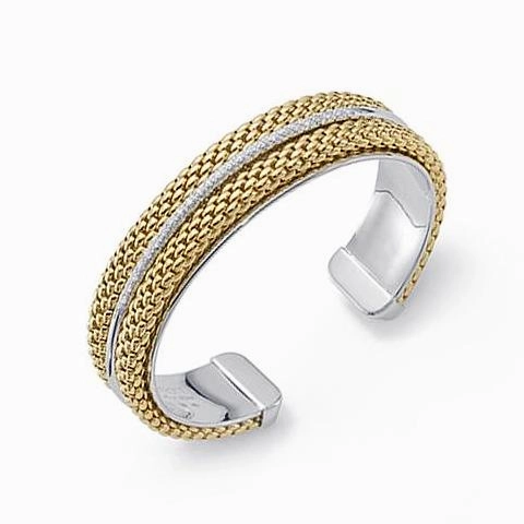 Fope Circle 18ct Yellow & White Gold 0.40ct Diamond Bangle