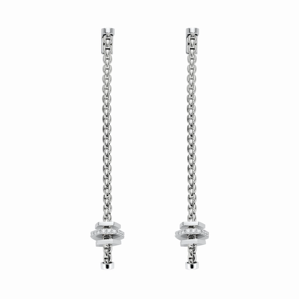 Fope Eka 18ct White Gold 0.30ct Diamond Drop Earrings