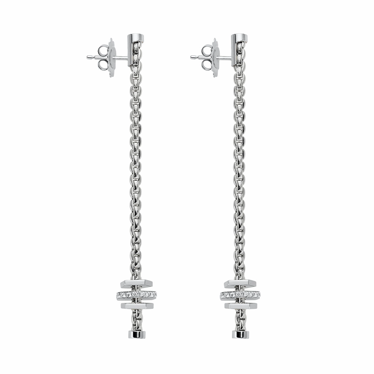 Fope Eka 18ct White Gold 0.30ct Diamond Drop Earrings