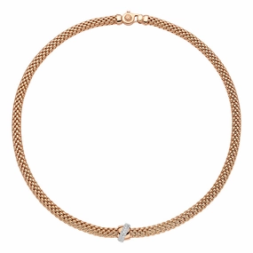 Fope Flex'it 18ct Rose Gold Diamond Necklace