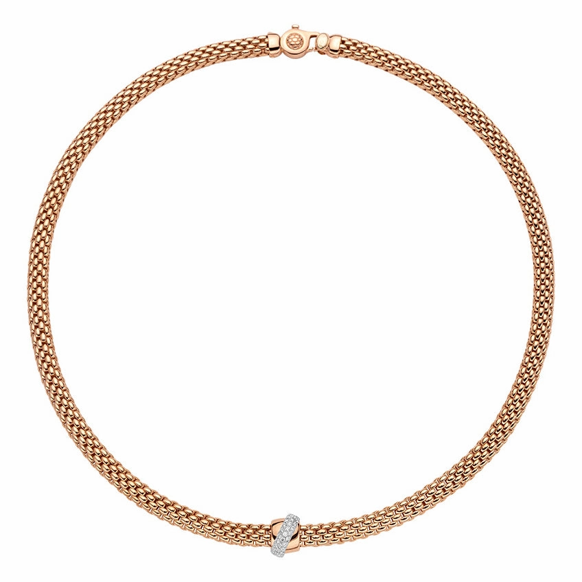 Fope Flex'it 18ct Rose Gold Diamond Necklace