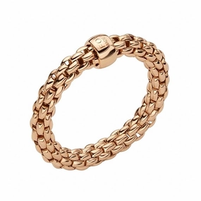 Fope Flex'it Essentials 18ct Rose Gold Slim Ring