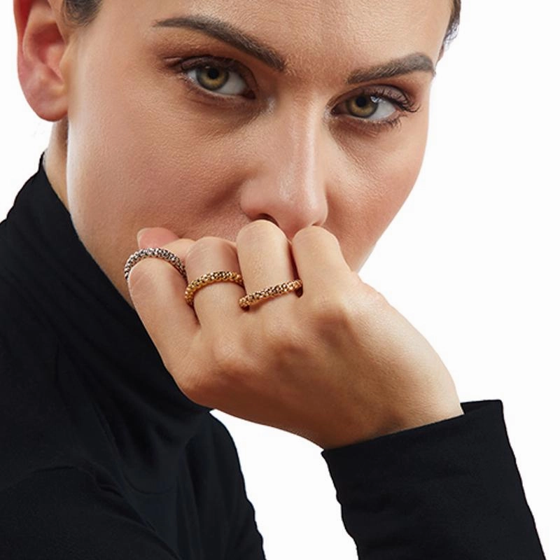 Fope Flex'it Essentials 18ct Rose Gold Slim Ring