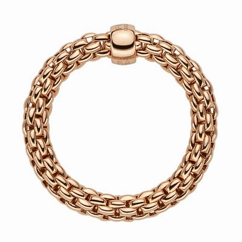 Fope Flex'it Essentials 18ct Rose Gold Slim Ring