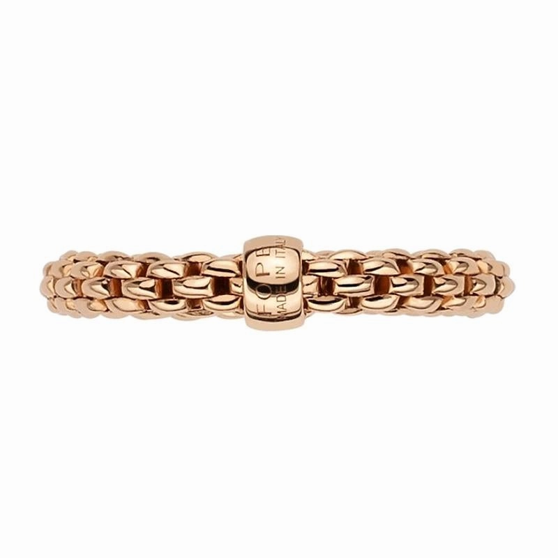 Fope Flex'it Essentials 18ct Rose Gold Slim Ring