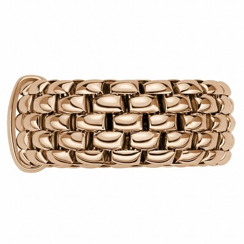 Fope Flex'it Essentials 18ct Rose Gold Wide Ring