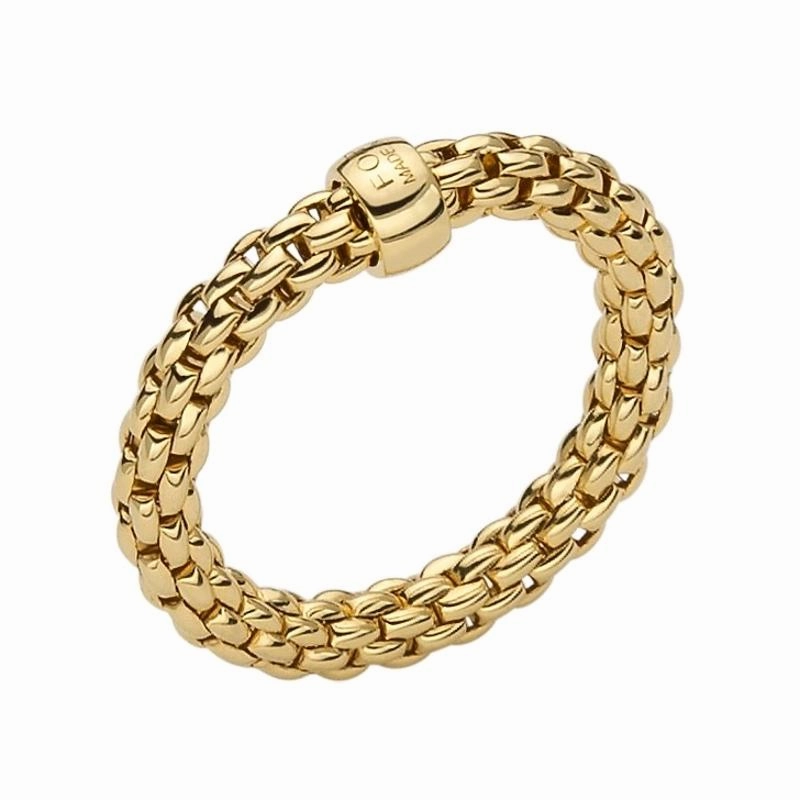 Fope Flex'it Essentials 18ct Yellow Gold Slim Ring