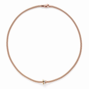 Fope Flex'It Prima 18ct Rose Gold 43cm Necklace