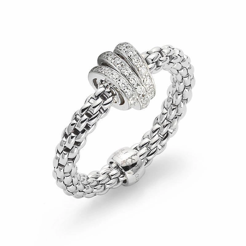Fope Flex'it Prima 18ct White Gold 0.31ct Diamond Ring