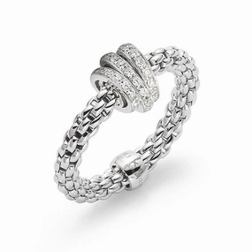 Fope Flex'it Prima 18ct White Gold 0.31ct Diamond Ring