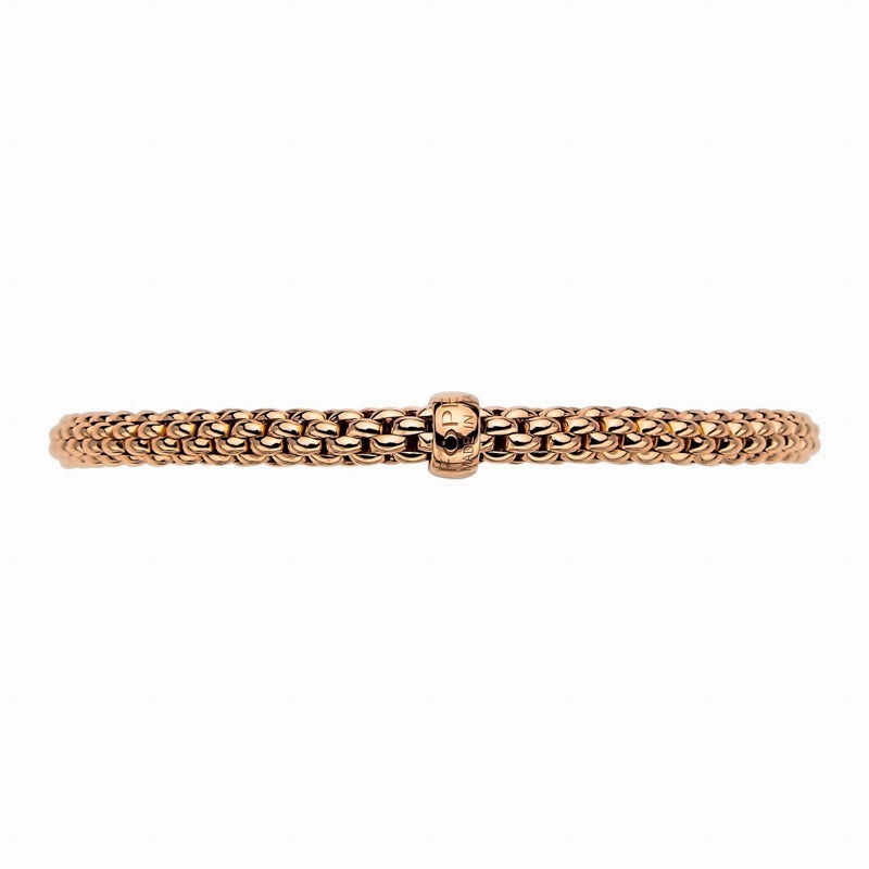Fope Flex'it Solo 18ct Rose Gold Bracelet D