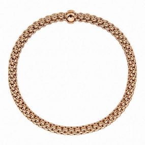 Fope Flex'it Solo 18ct Rose Gold Bracelet D