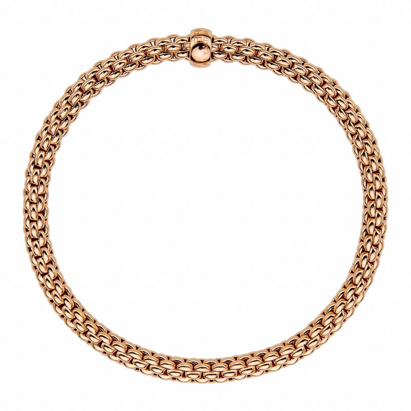 Fope Flex'it Solo 18ct Rose Gold Bracelet D