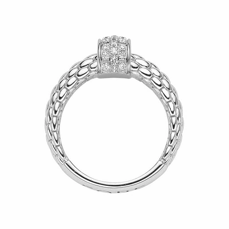 Fope Flex'it Solo 18ct White Gold 0.20ct Diamond Ring