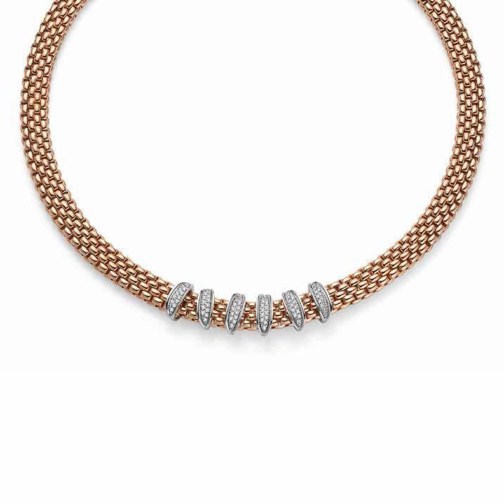 Fope Lavinia 18ct Rose Gold 0.58ct Diamond Necklace
