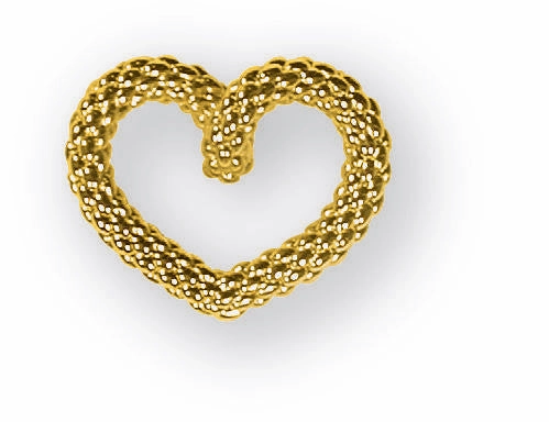 Fope Luci 18ct Yellow Gold Weave Twist Heart Necklace