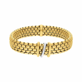Fope Panorama 18ct Yellow Gold Flexible Bracelet