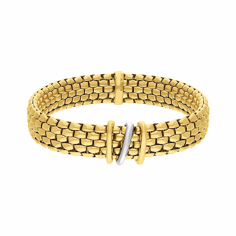 Fope Panorama 18ct Yellow Gold Flexible Bracelet