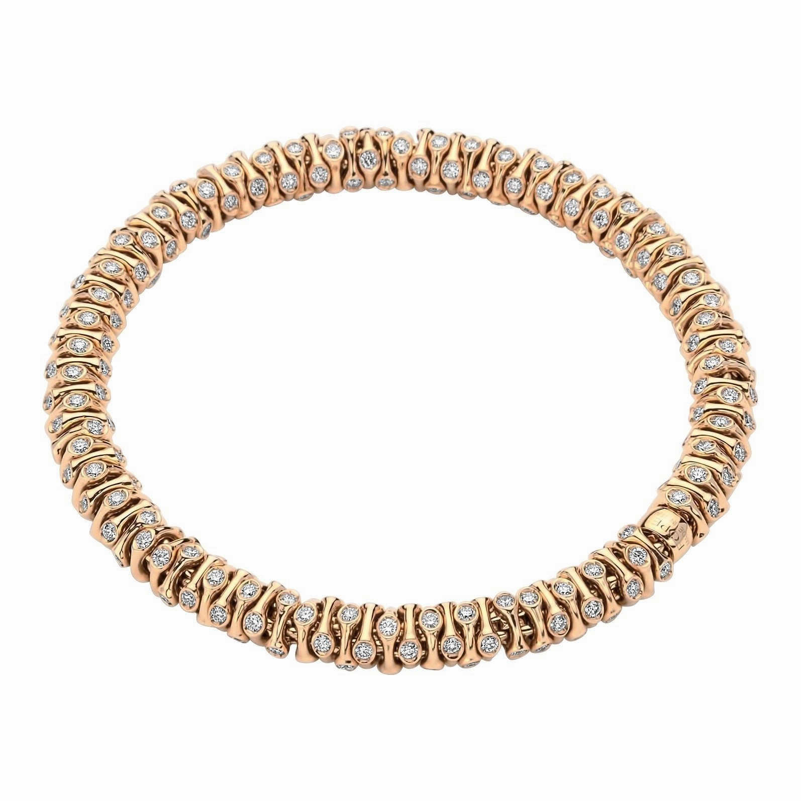 Fope Prima 18ct Rose Gold 3.96ct Diamond Bracelet