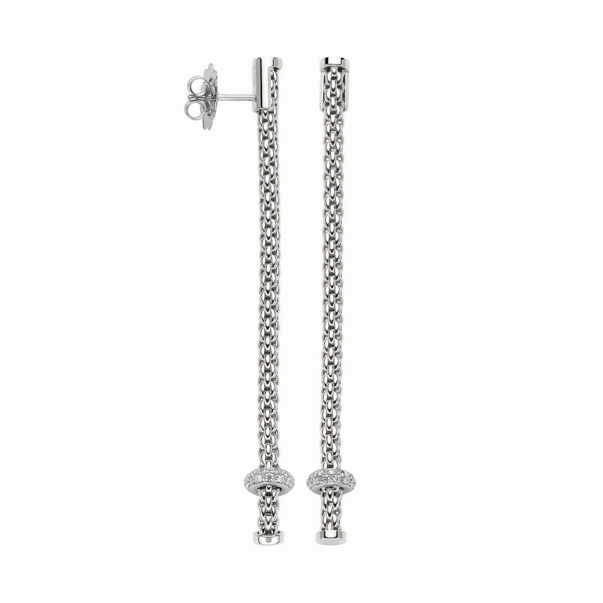 Fope Prima 18ct White Gold 0.36ct Diamond Drop Earrings