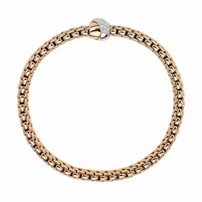 Fope Vendome 18ct Rose Gold 0.20ct Diamond Bracelet