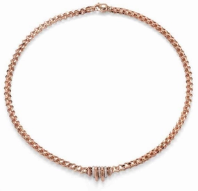 Fope Wild Rose 18ct Rose Gold 0.31ct Diamond Necklace D