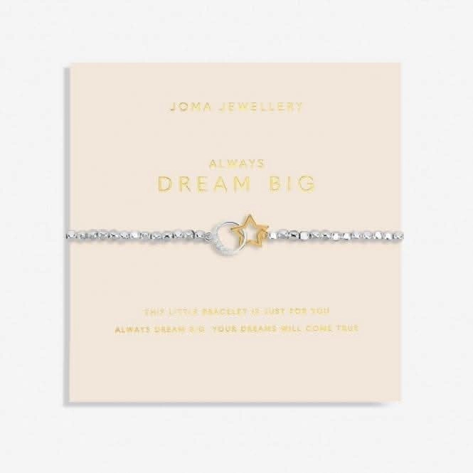 Forever Yours Always Dream Big Silver Gold Plated 17.5cm Bracelet 6882