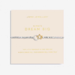 Forever Yours Always Dream Big Silver Gold Plated 17.5cm Bracelet 6882