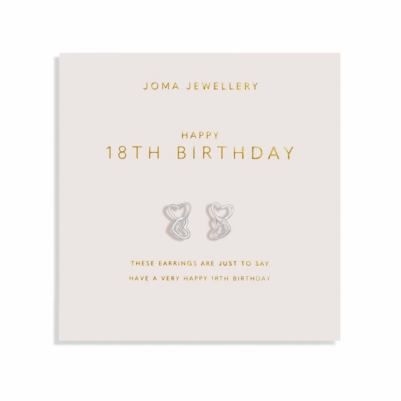 Forever Yours Happy 18th Birthday Silver Plated Earrings 7511