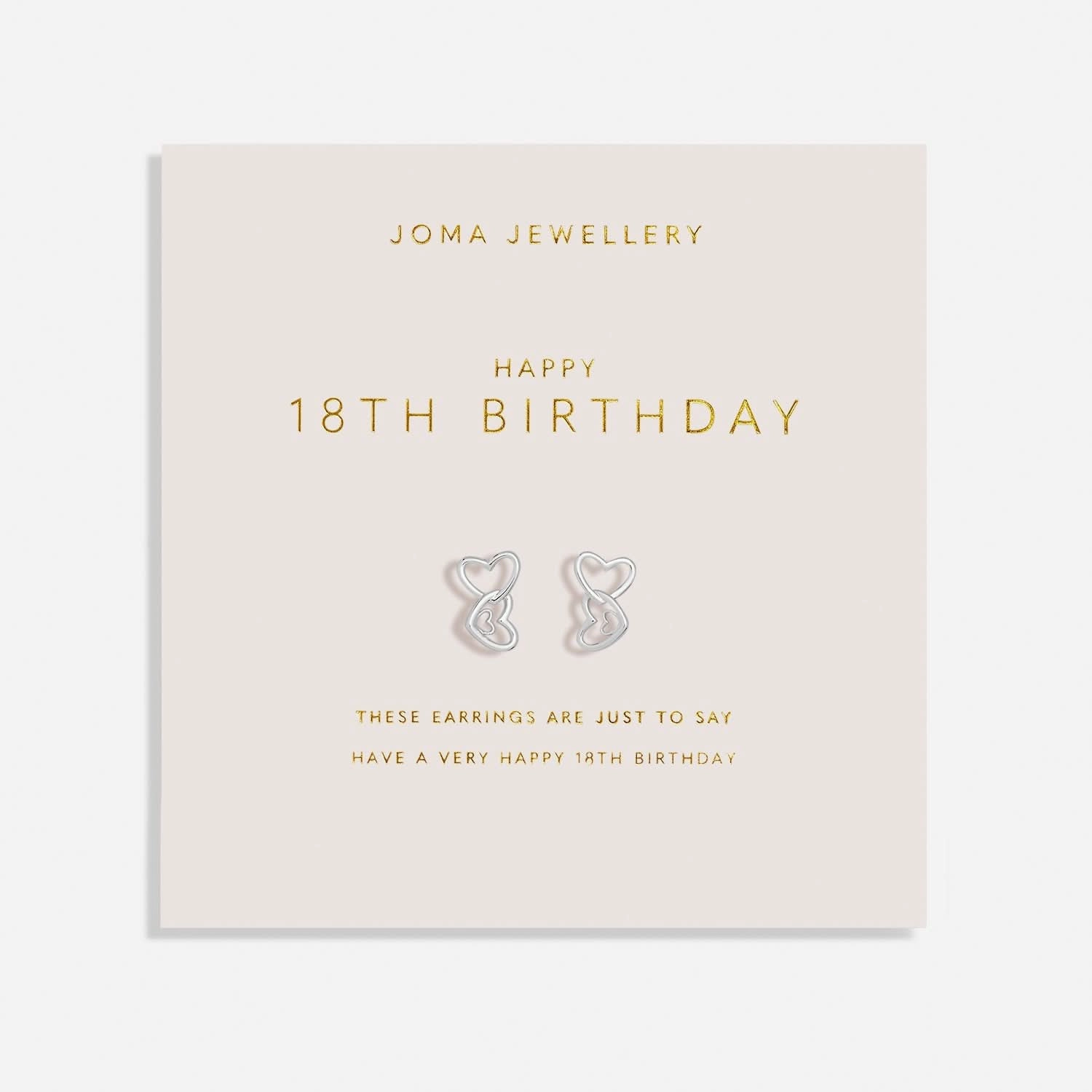 Forever Yours Happy 18th Birthday Silver Plated Earrings 7511