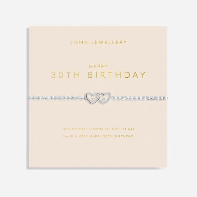 Forever Yours Happy 30Th Birthday Silver 17.5cm Bracelet 6161
