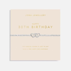Forever Yours Happy 30Th Birthday Silver 17.5cm Bracelet 6161