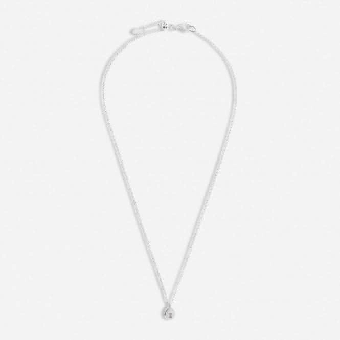 Gem Glow Teardrop Zirconia Silver Plated 46cm Adjustable Necklace 7172