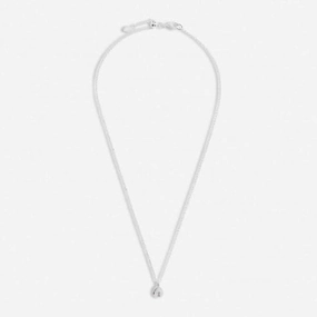 Gem Glow Teardrop Zirconia Silver Plated 46cm Adjustable Necklace 7172