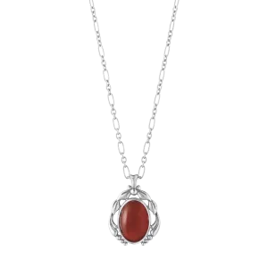 Georg Jensen 2020 Heritage Sterling Silver Carnelian Necklace