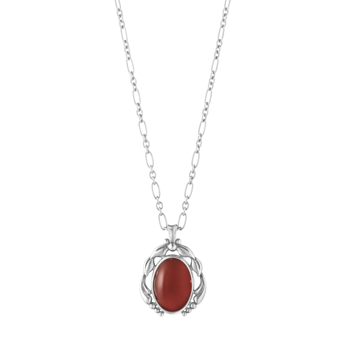 Georg Jensen 2020 Heritage Sterling Silver Carnelian Necklace