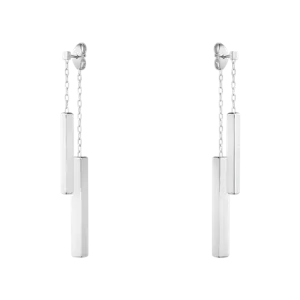 Georg Jensen Aria Sterling Silver Double Bar Earrings