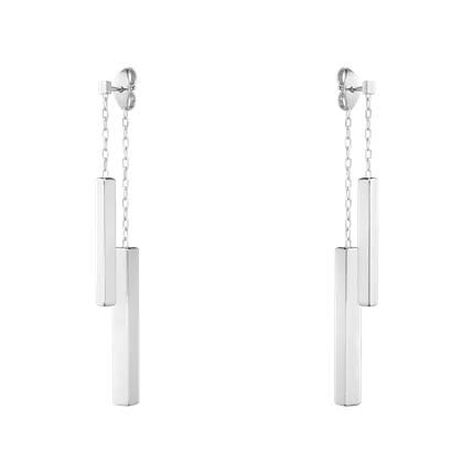 Georg Jensen Aria Sterling Silver Double Bar Earrings