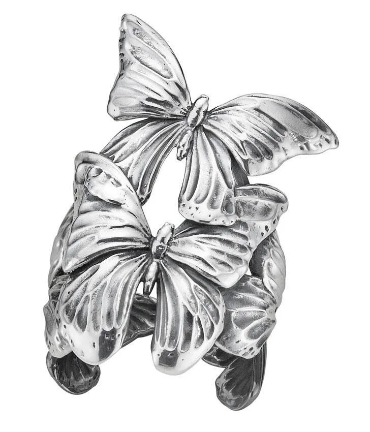 Georg Jensen Askill Sterling Silver Butterfly Ring D