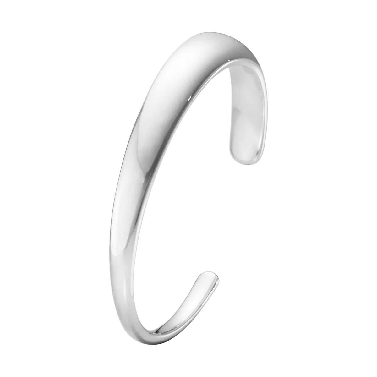 Georg Jensen Curve Sterling Silver Slim Bangle D