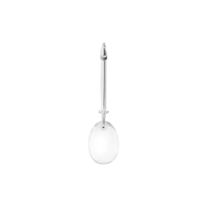 Georg Jensen Dew Drop Silver Rock Crystal Diamond Pendant