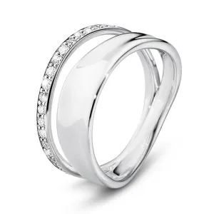 Georg Jensen Marcia Sterling Silver 0.17ct Diamond Ring D