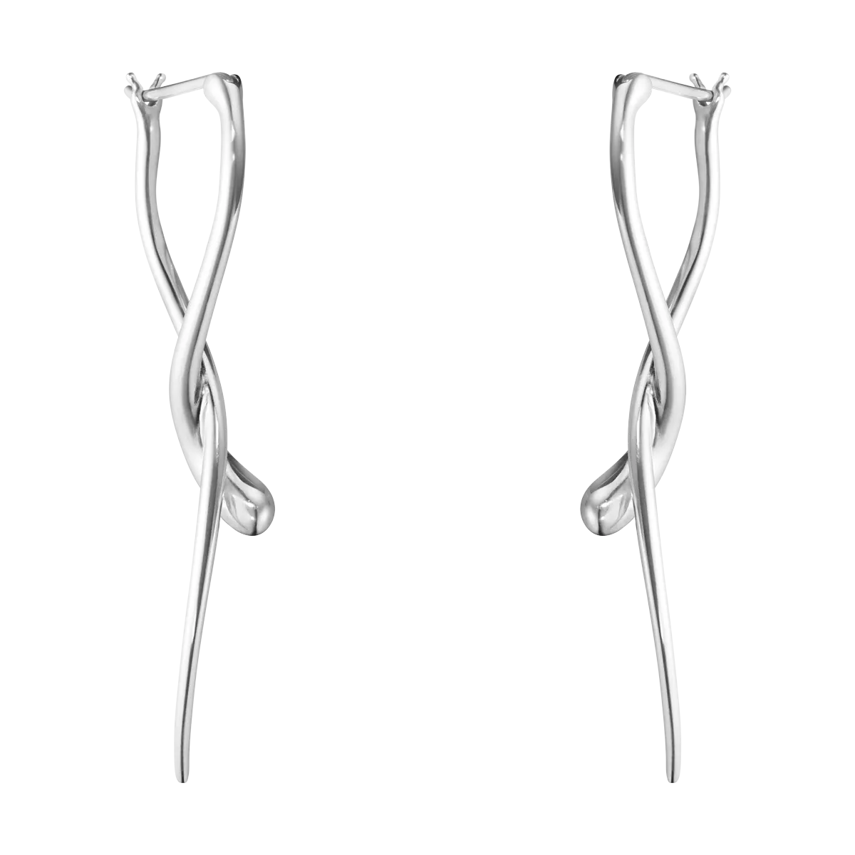 Georg Jensen Mercy Sterling Silver Twisted Long Drop Earrings
