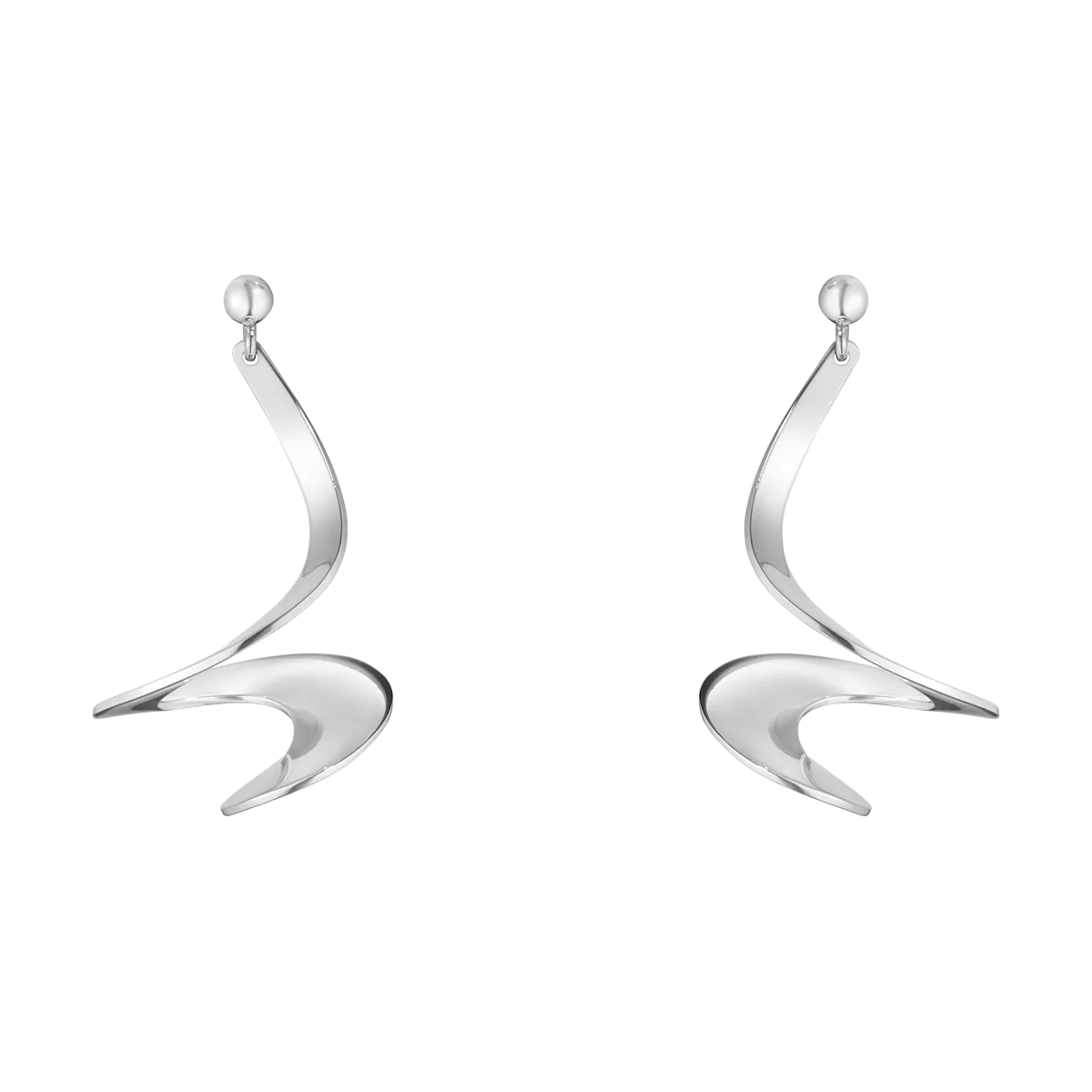 Georg Jensen Mobius Sterling Silver Drop Earrings