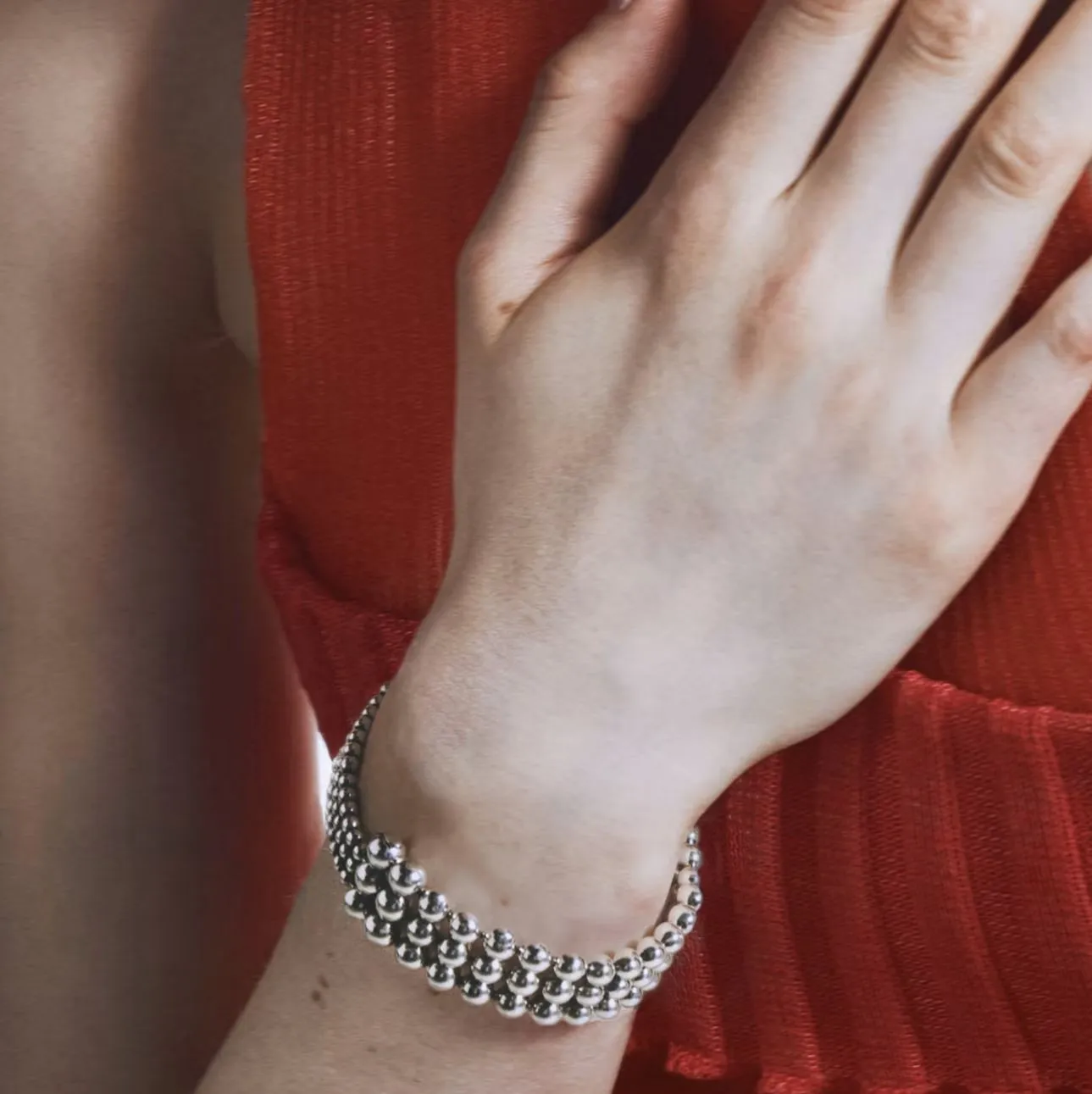 Georg Jensen Moonlight Grapes Sterling Silver Bracelet D