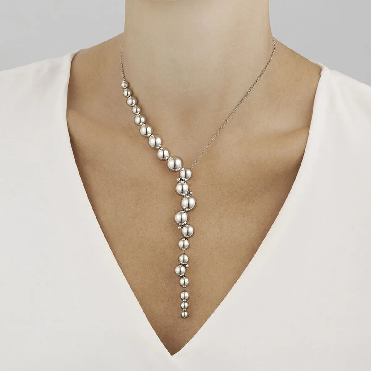 Georg Jensen Moonlight Grapes Sterling Silver Necklace with Pendant
